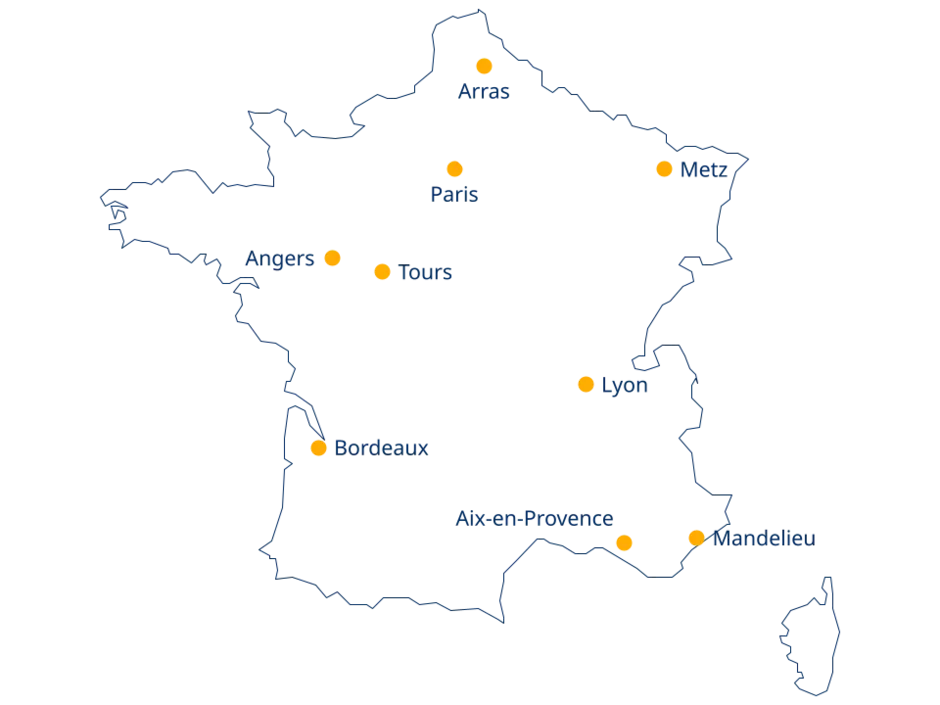 Carte présence France